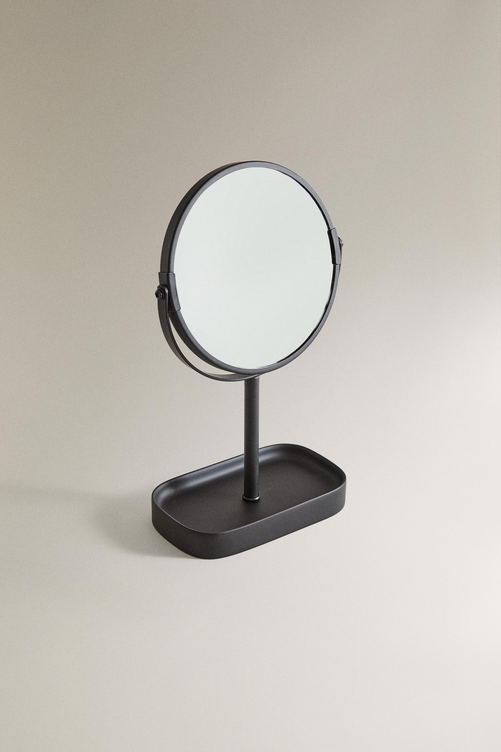 BLACK RESIN VANITY MIRROR